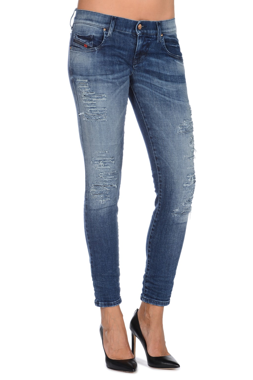 Jeans Diesel Femme Skinny Noir - Taille W28 L32, Grupee, Neuf Avec étiquettes !