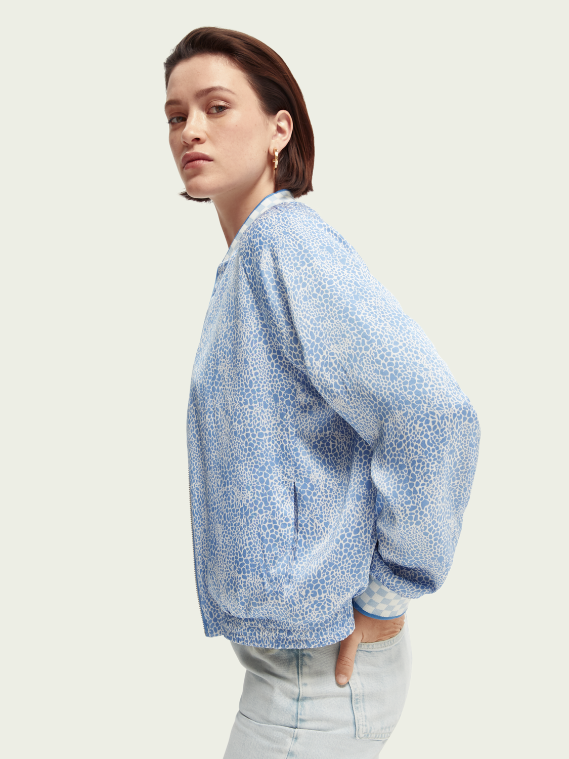 Seersucker Bomber Jacket
