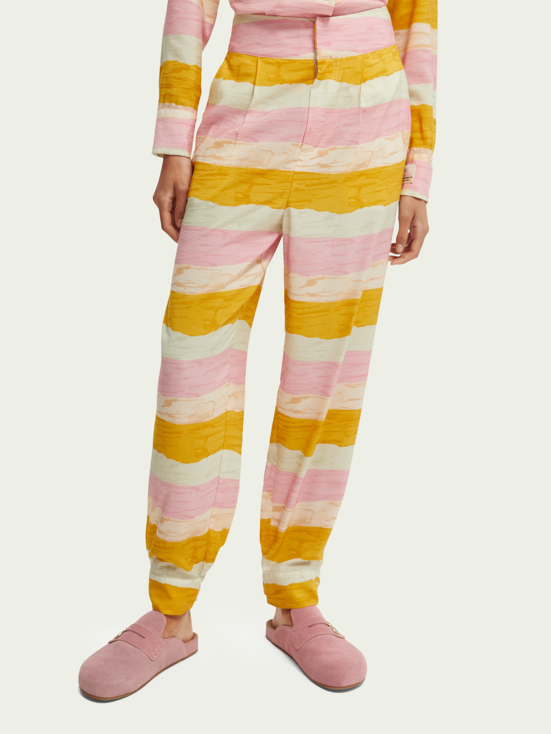 Scotch & Soda Bold striped high-rise pants