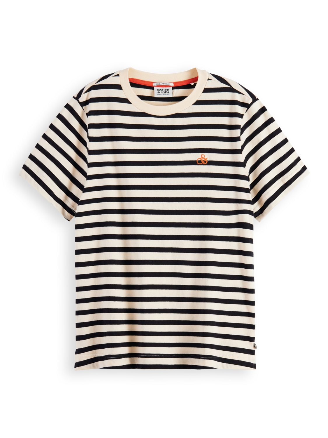 Scotch & Soda Striped regular-fit Organic Cotton T-shirt
