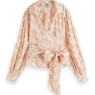 Scotch & Soda Maison Printed wrap top