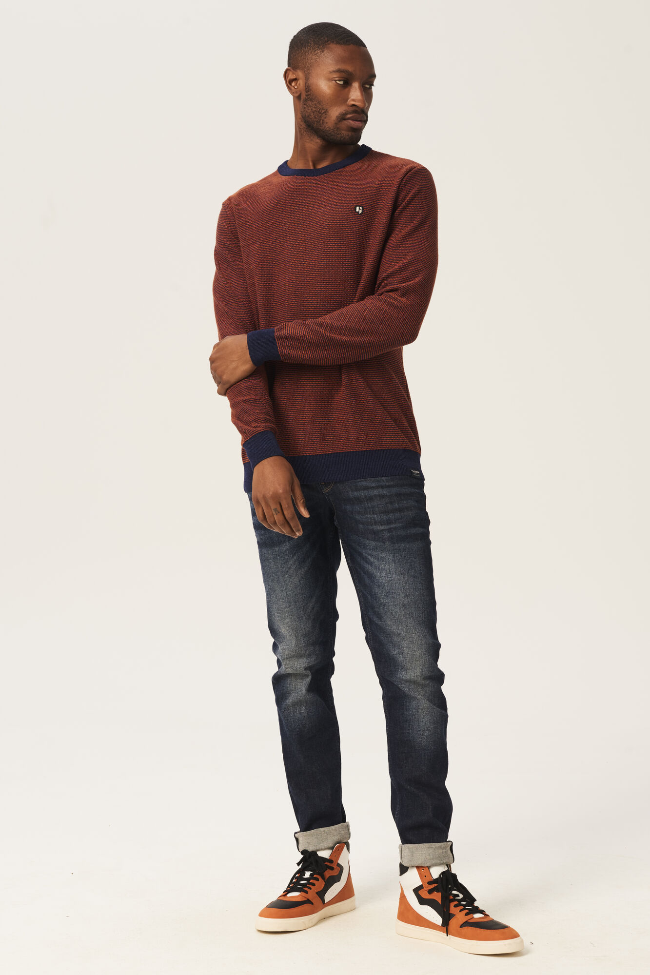 Garcia U21240_men`s pullover-cinnamon - Image 6