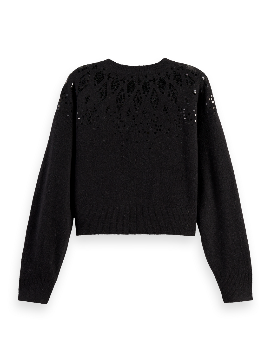 Scotch & Soda Relaxed fit Wool blend pullover with sequin detailing - Image 2