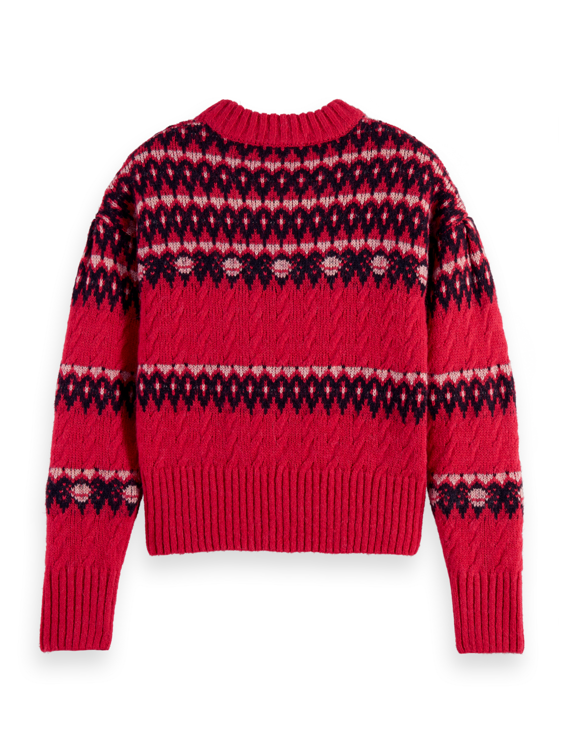 Scotch & Soda Fair isle knitted cable pullover - Image 2