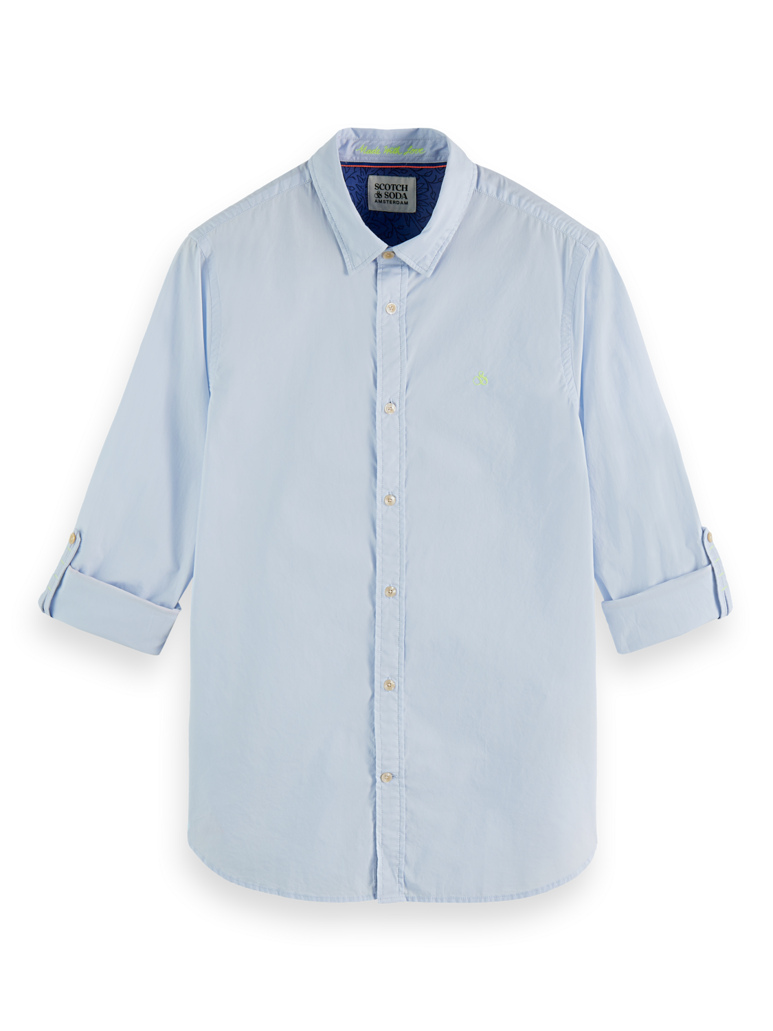 Scotch & Soda Slim-fit contrast trimmed poplin shirt. - Image 3