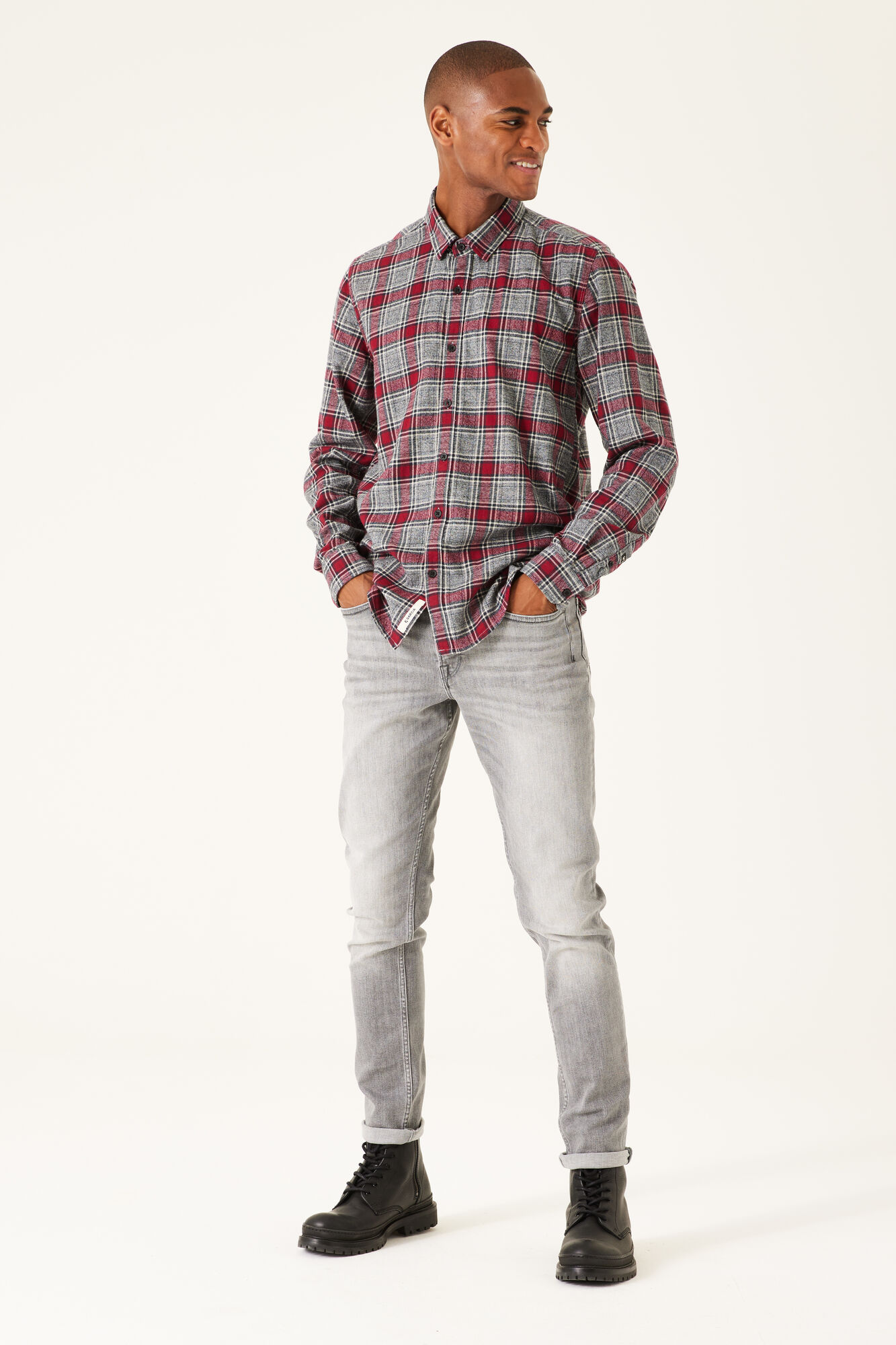 Garcia W21280_men`s shirt ls-raspberry - Image 2