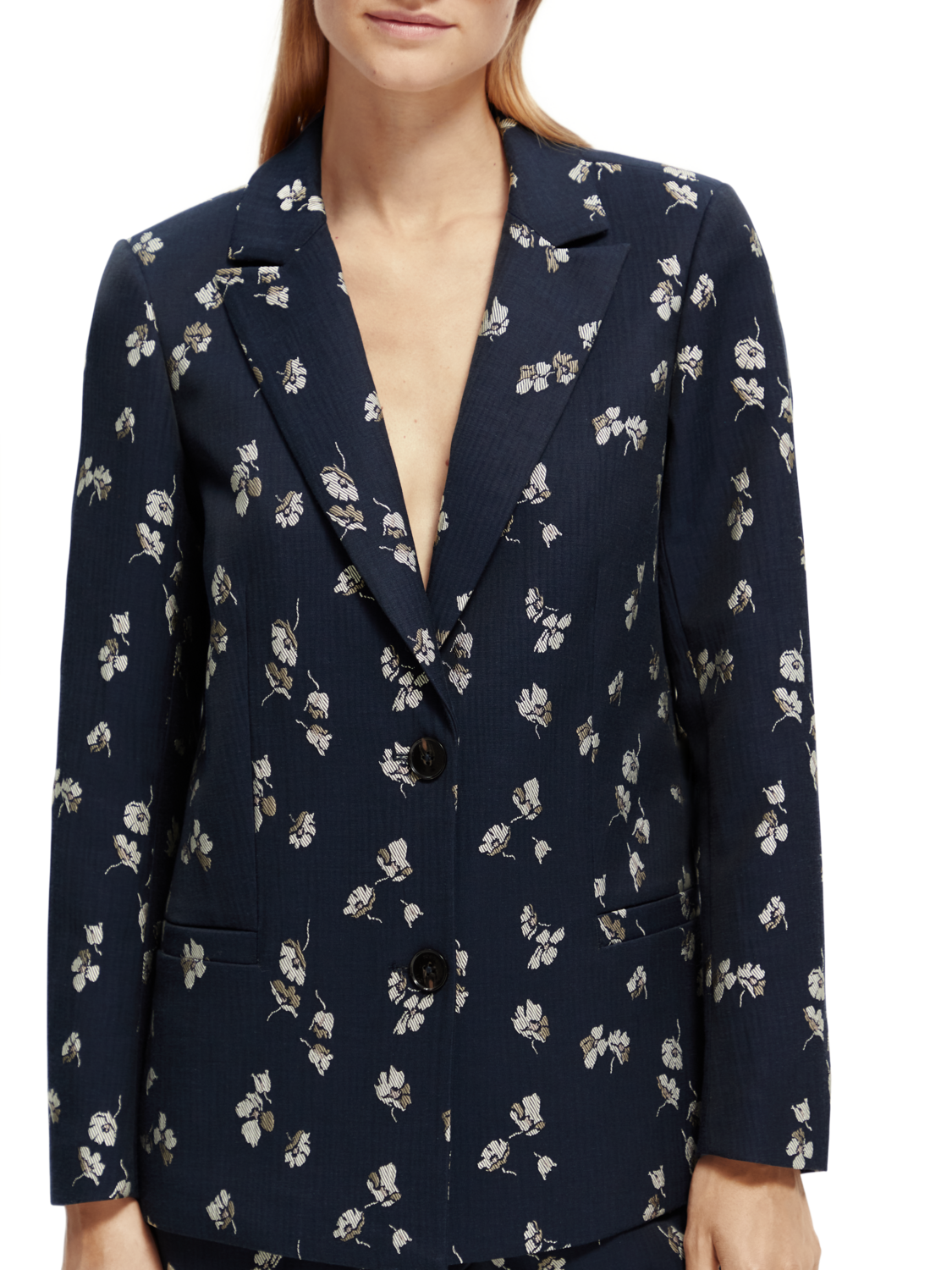 Scotch & Soda Jacquard relaxed-fit single breasted blazer - Image 3