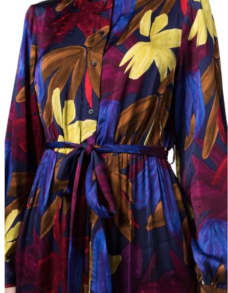 Scotch & Soda Shirt dress in viscose jacquard-Flower Camo - Image 4