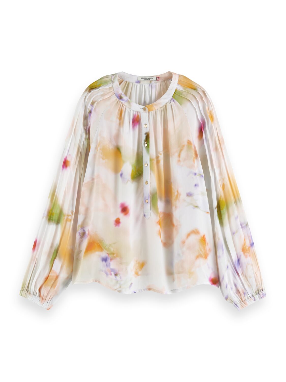 Scotch & Soda Popover with pintuck sleeve-Motion Print - Image 5
