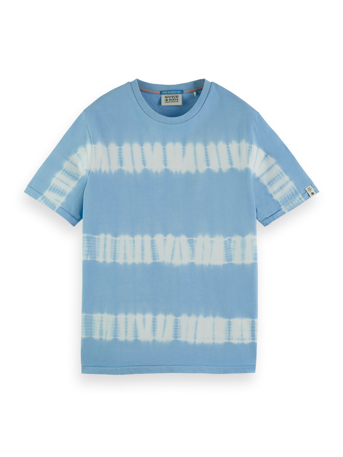 Scotch & Soda Tie-dye regular-fit T-shirt in Organic Cotton-Sky - Image 5