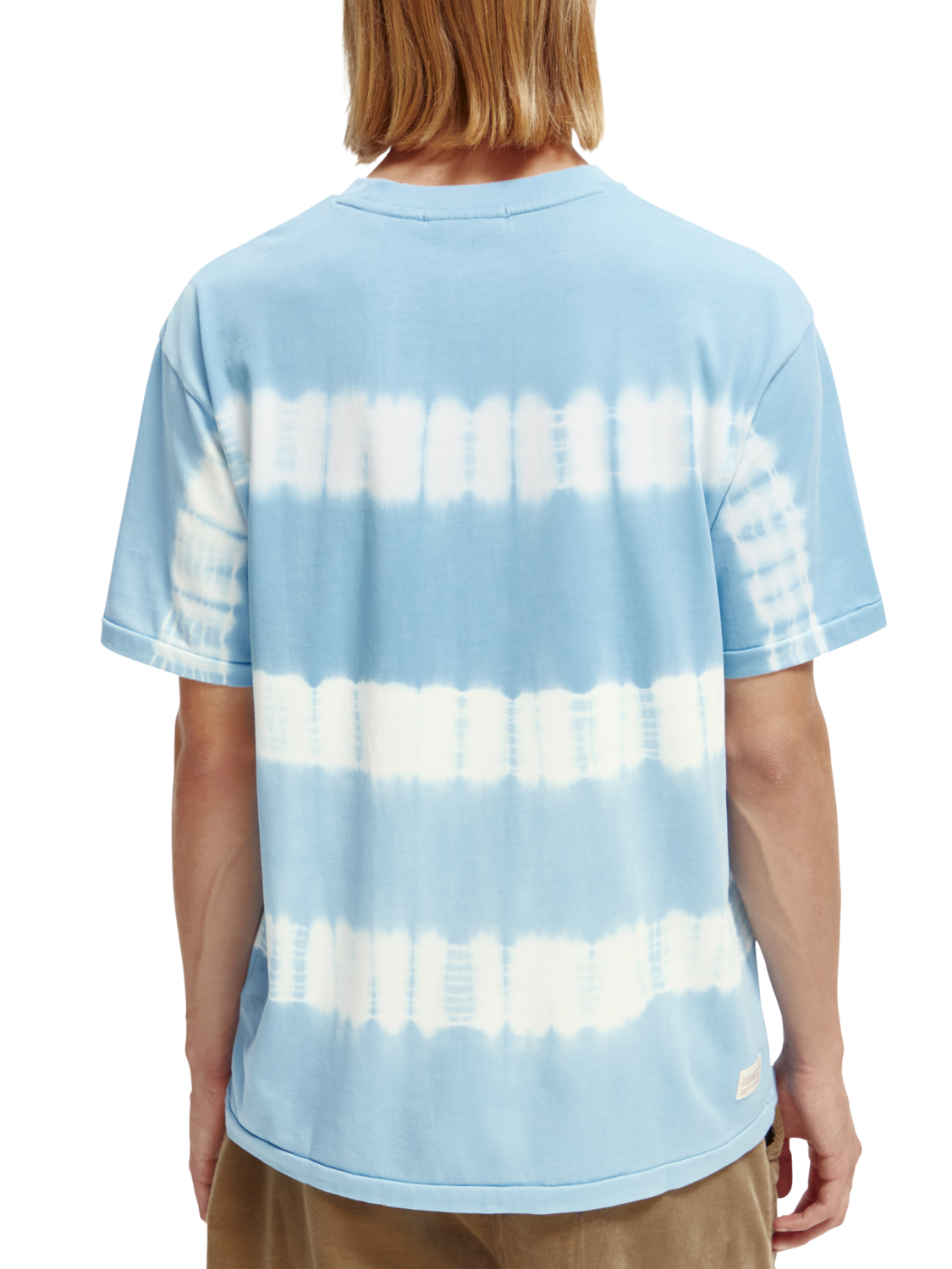 Scotch & Soda Tie-dye regular-fit T-shirt in Organic Cotton-Sky - Image 3