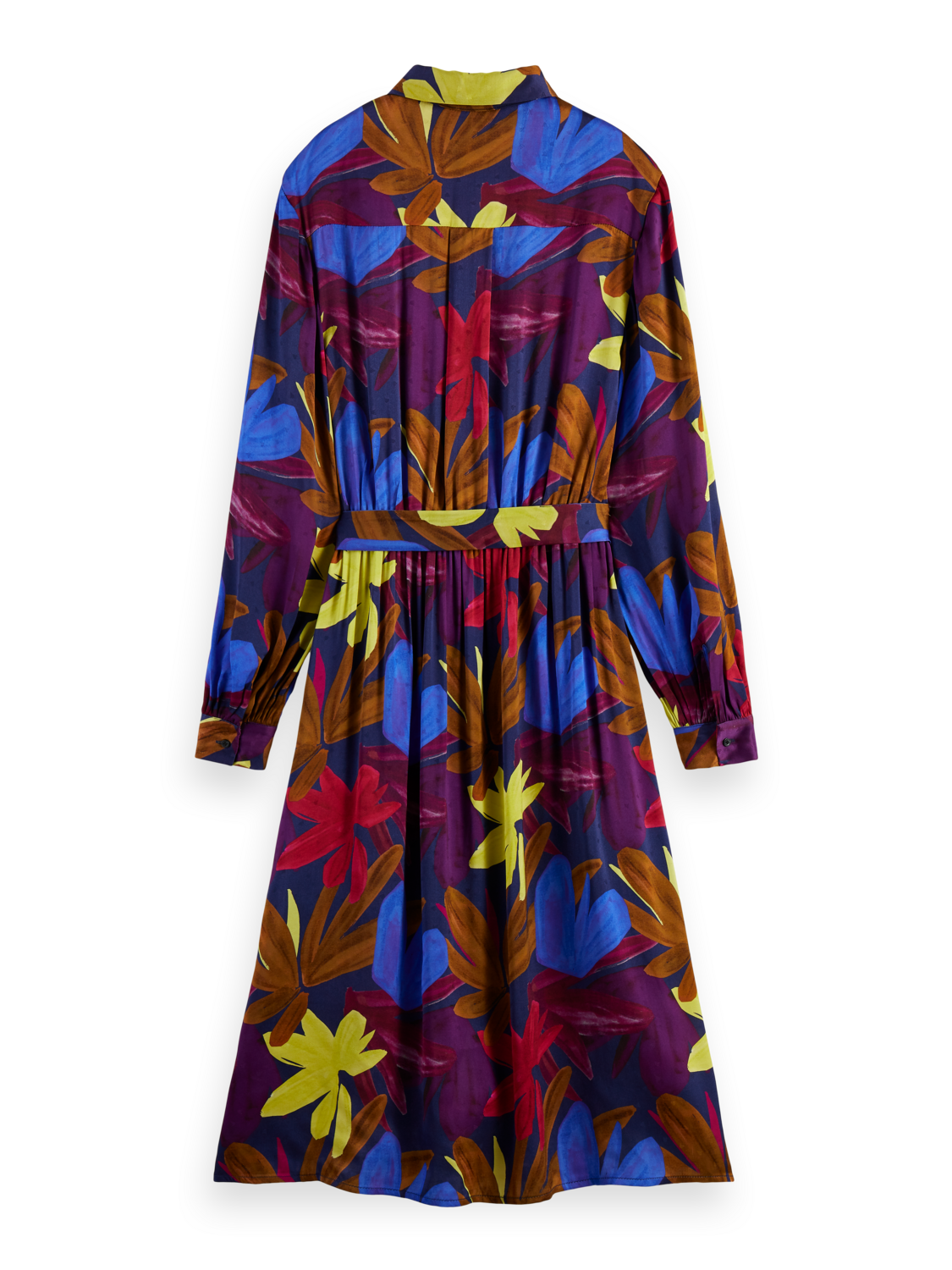 Scotch & Soda Shirt dress in viscose jacquard-Flower Camo - Image 2