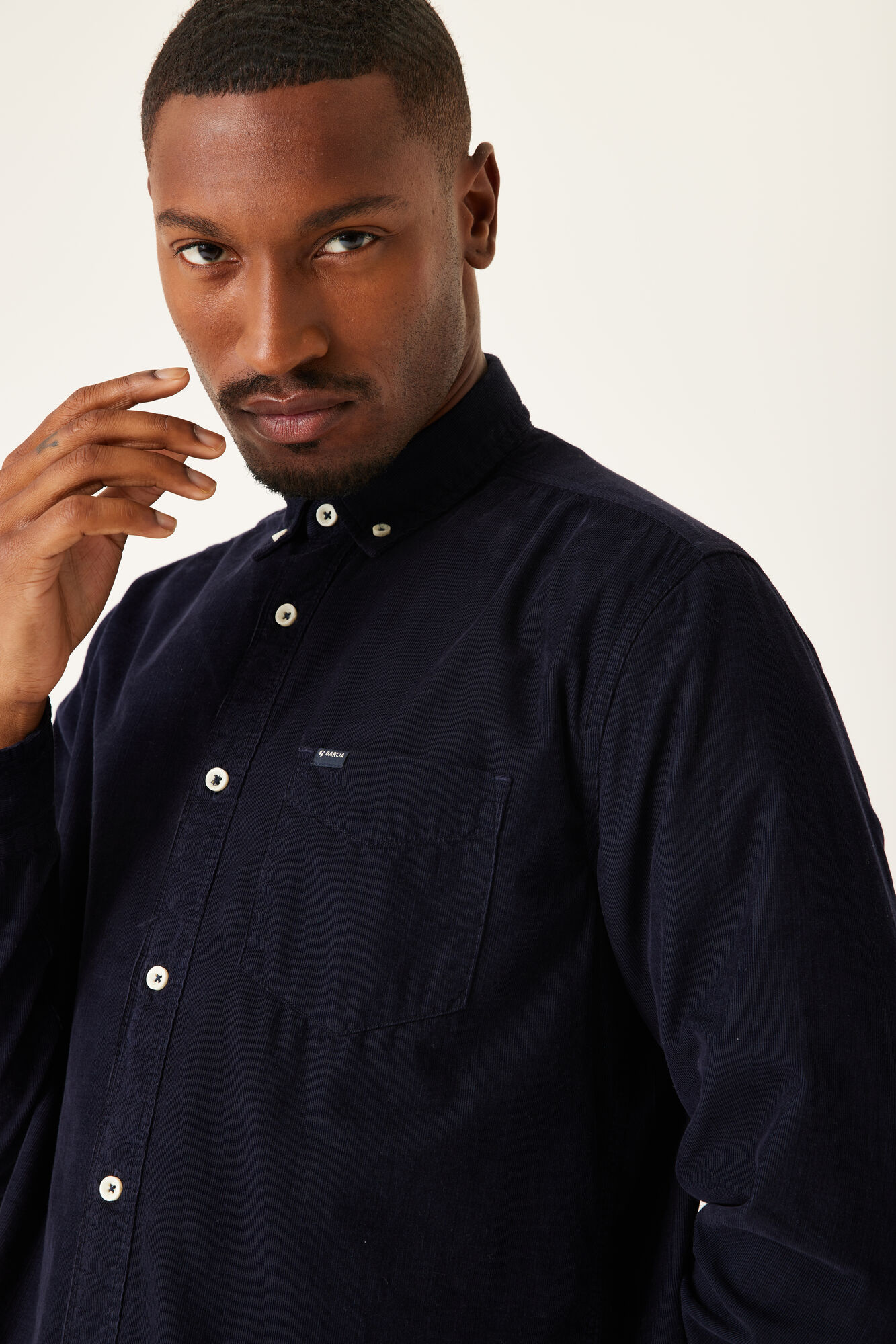 Garcia V21088_men`s shirt ls-dark moon