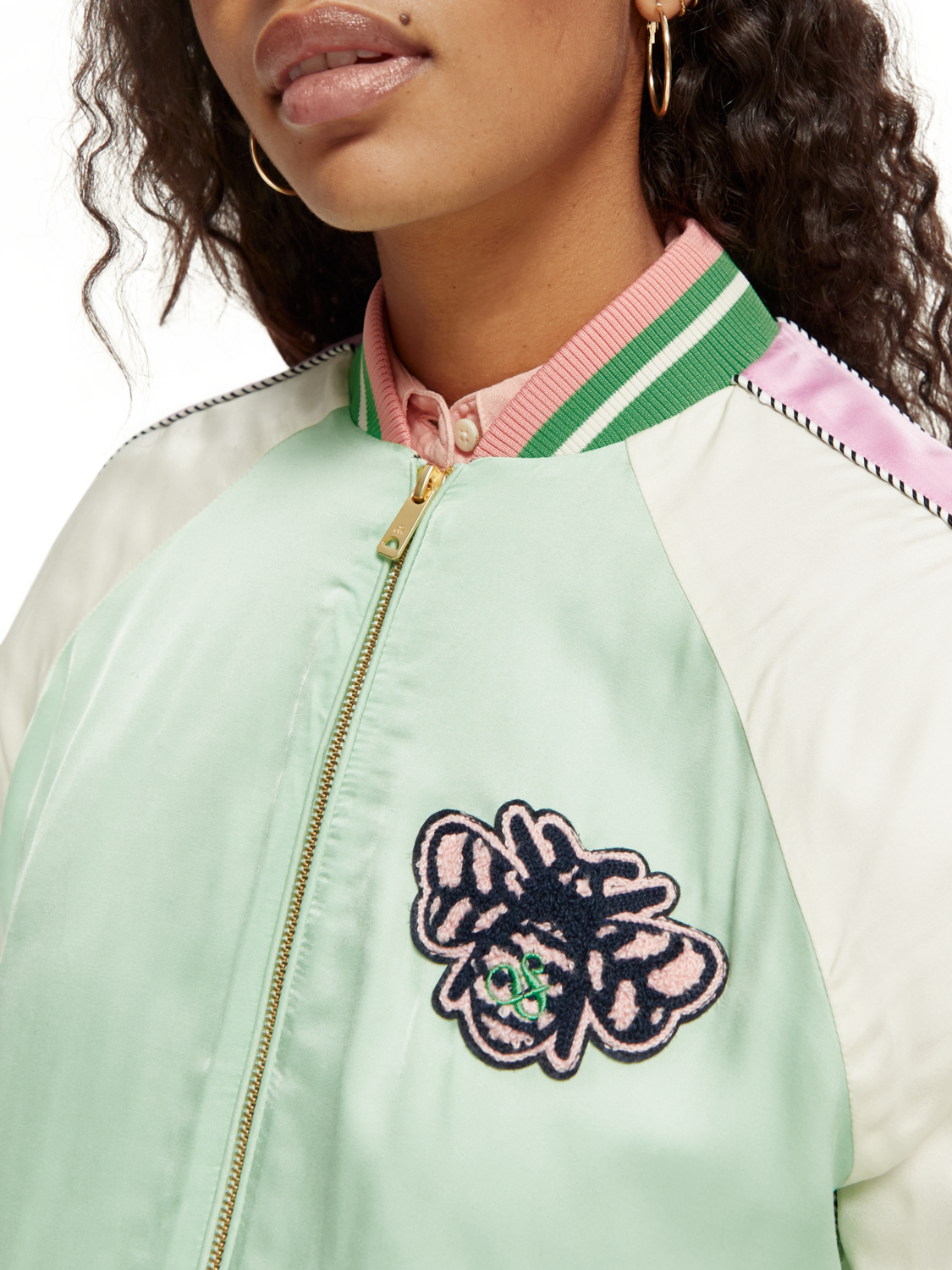 Scotch & Soda Souvenir bomber-Bright Parakeet - Image 4