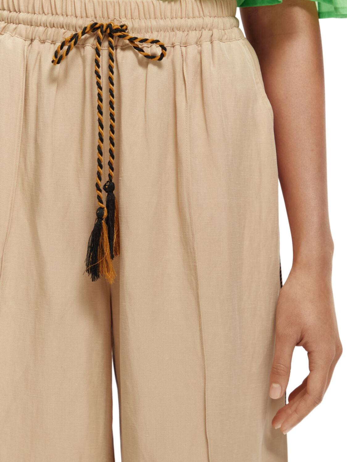 Scotch & Soda High rise wIde leg pants-Soft Sand - Image 5