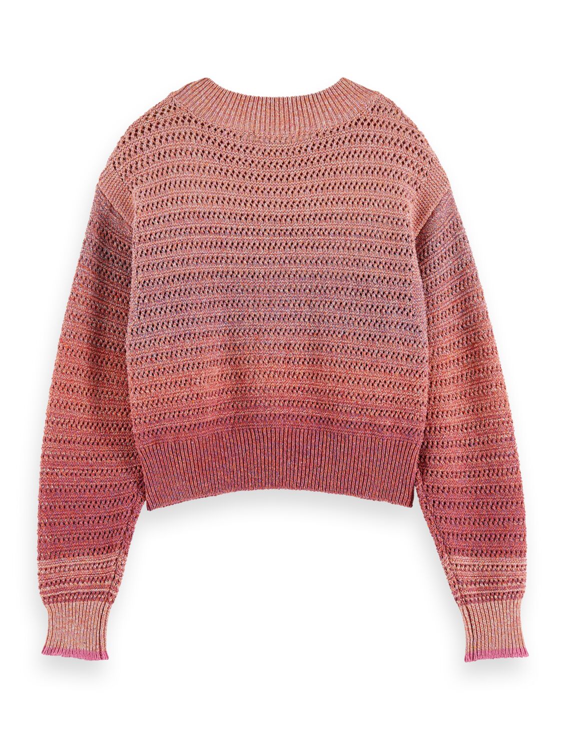 Scotch & Soda Degrade multi-color pullover-Pink Punch Melange - Image 7