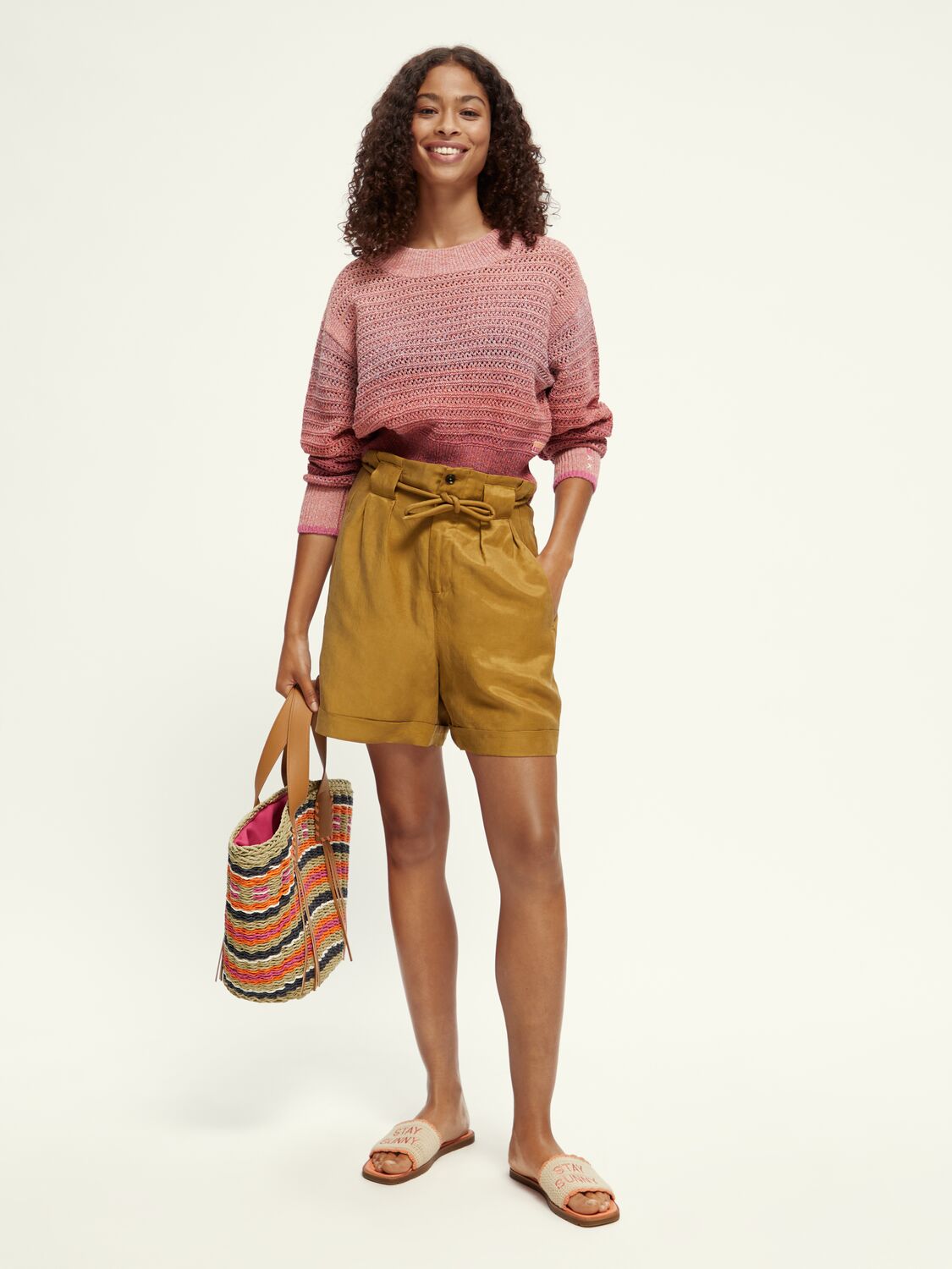 Scotch & Soda Degrade multi-color pullover-Pink Punch