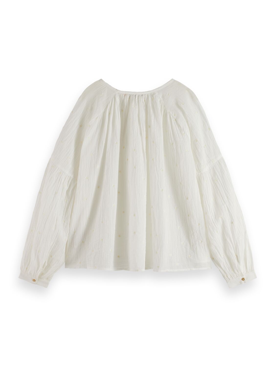 Scotch & Soda Tie front easy volume dobby blouse - Image 6