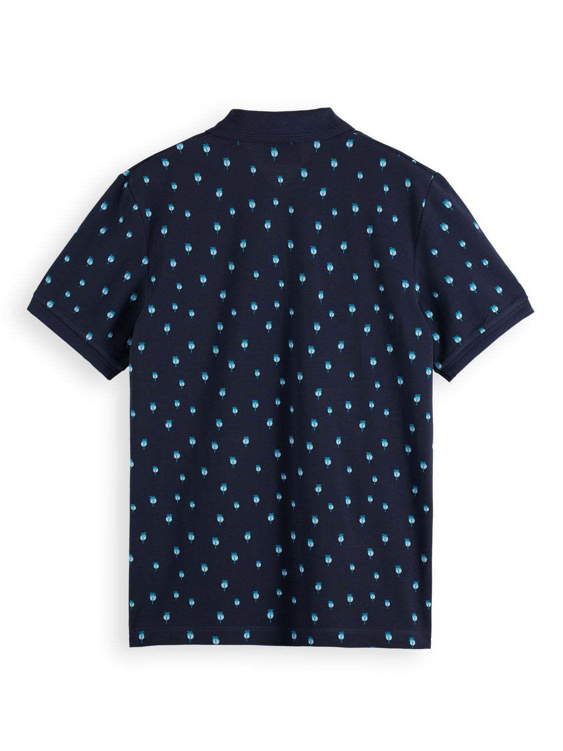 Scotch & Soda Mini palm print polo-Navy - Image 6
