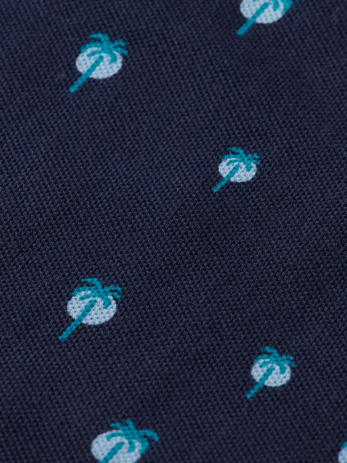 Scotch & Soda Mini palm print polo-Navy - Image 7