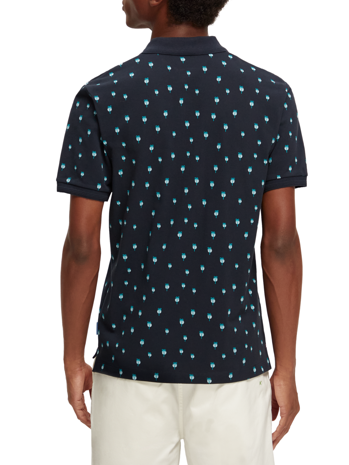 Scotch & Soda Mini palm print polo-Navy - Image 2