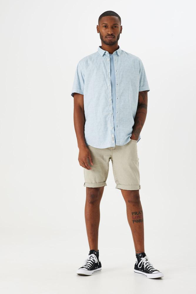Garcia E31081_men`s shirt ss-dusty blue