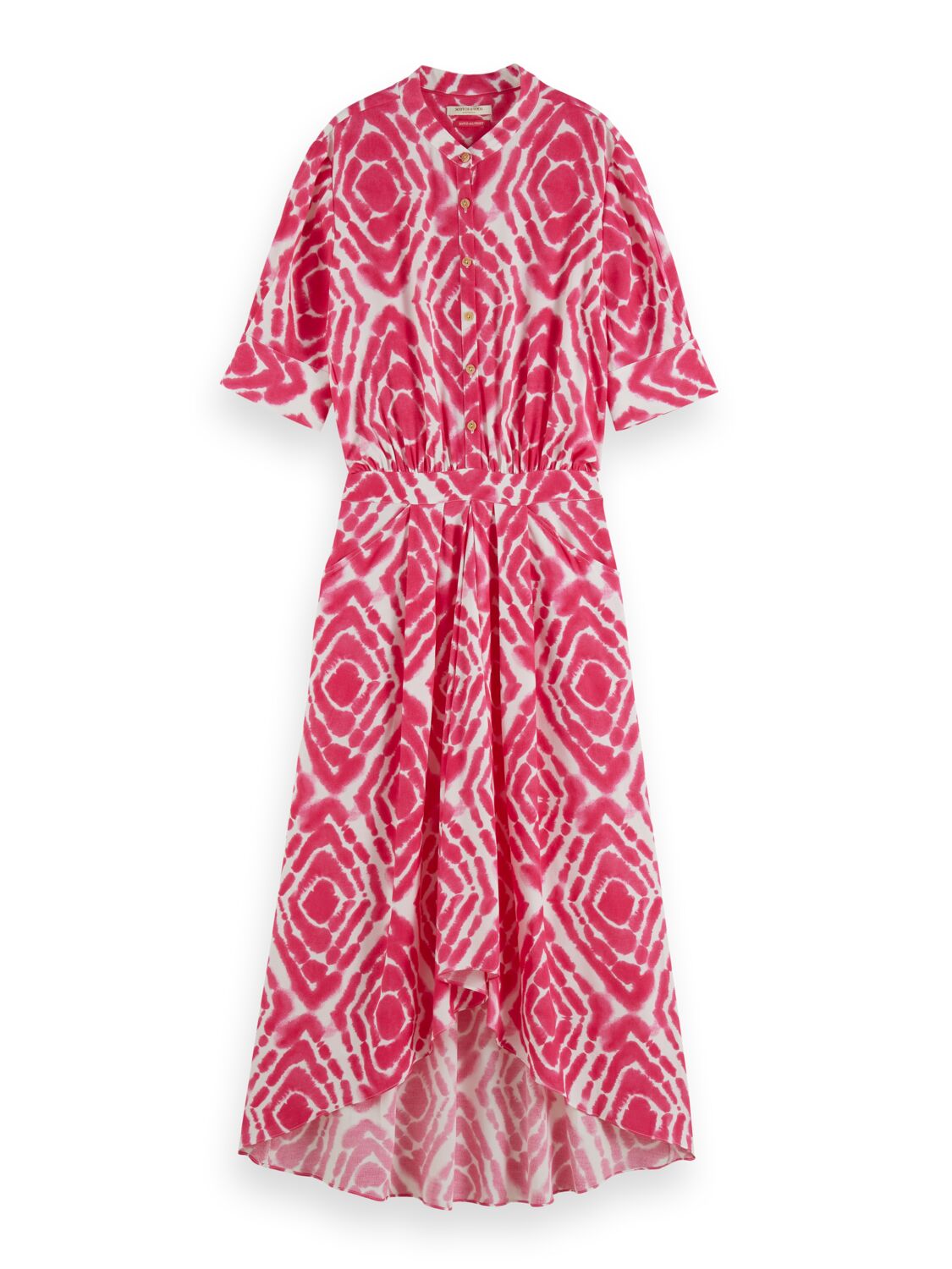 Scotch & Soda Midi dress with high low hem-Disco tie dye pop pink - Image 5