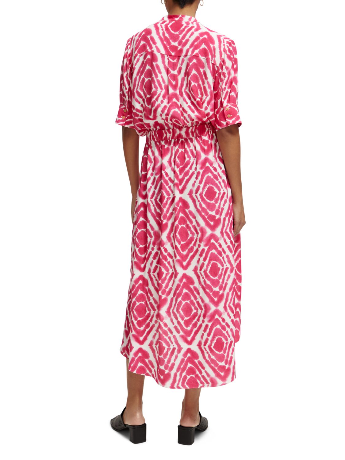 Scotch & Soda Midi dress with high low hem-Disco tie dye pop pink - Image 4