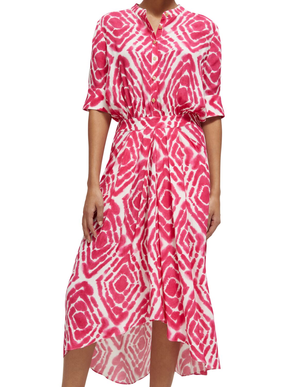 Scotch & Soda Midi dress with high low hem-Disco tie dye pop pink - Image 2