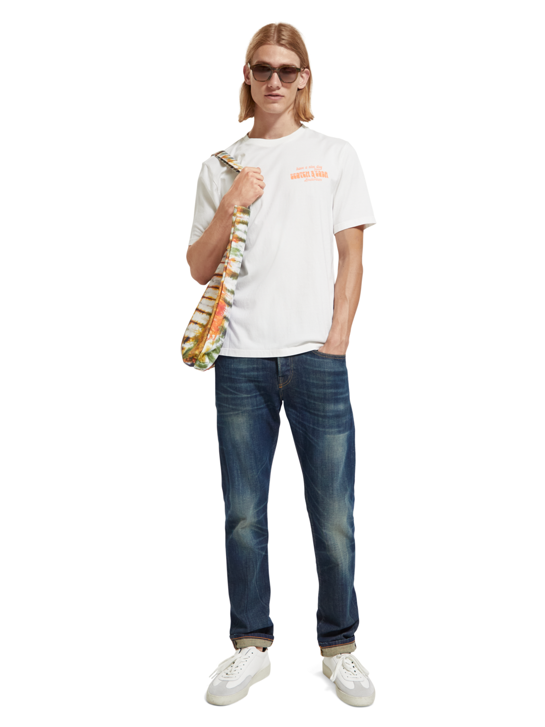 Scotch & Soda Regular fit chest artwork T-shirt Off White - Image 3