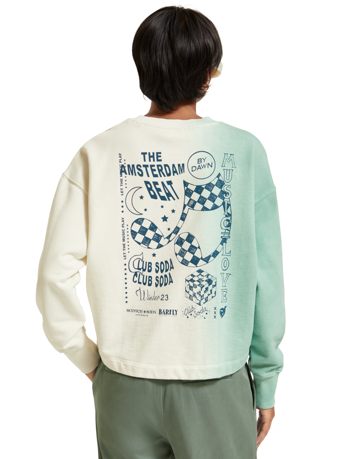 Scotch & Soda Crew neck sweatshirt-Frozen Mint - Image 2