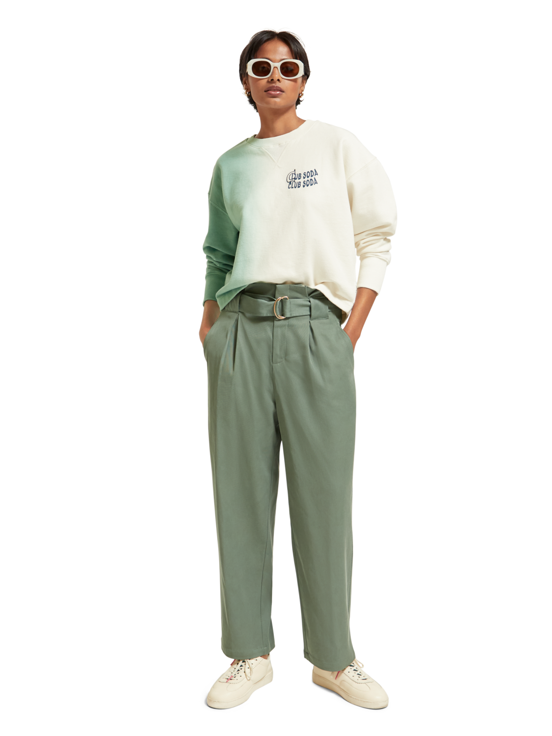 Scotch & Soda Crew neck sweatshirt-Frozen Mint - Image 4