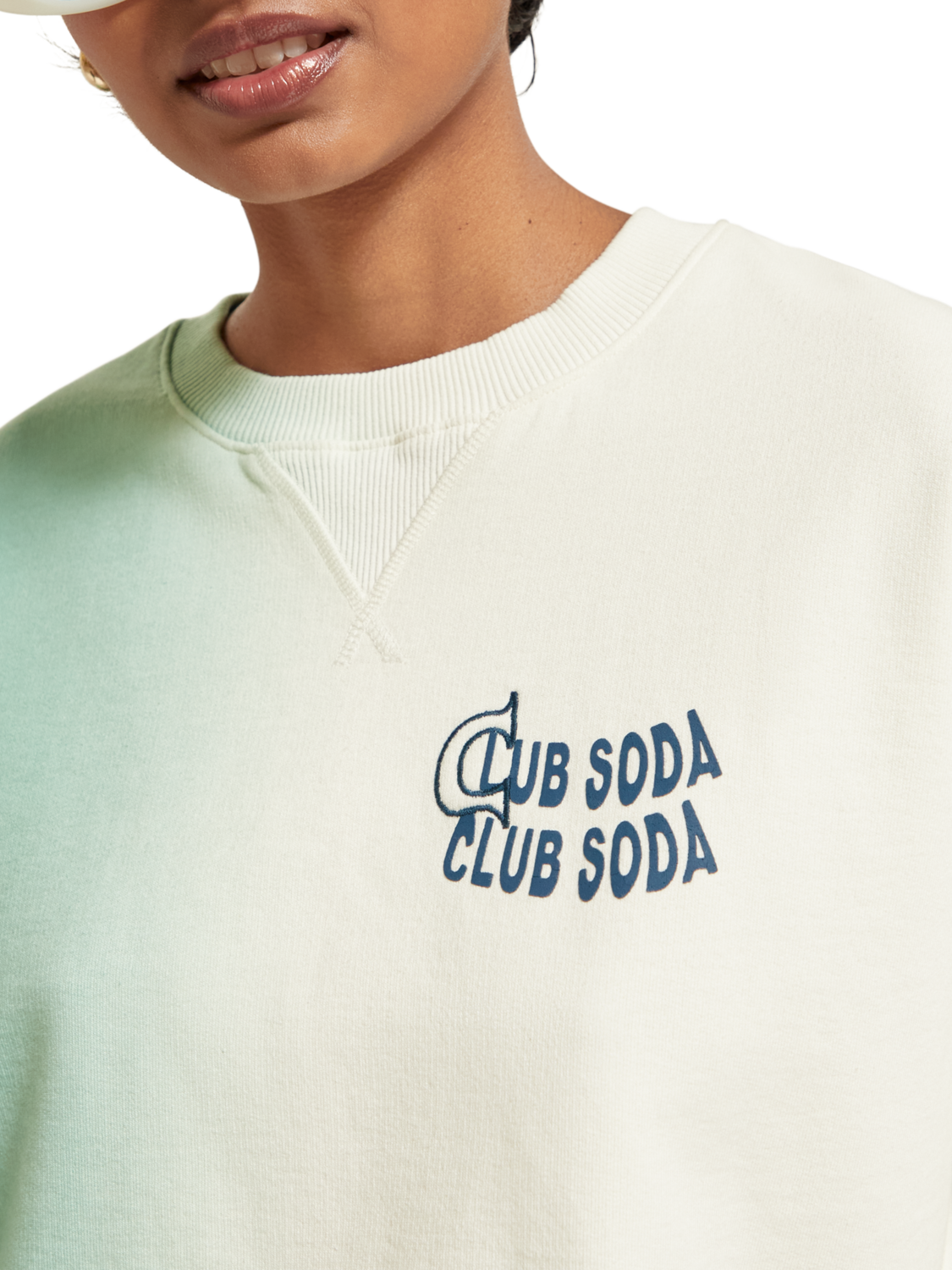 Scotch & Soda Crew neck sweatshirt-Frozen Mint - Image 3