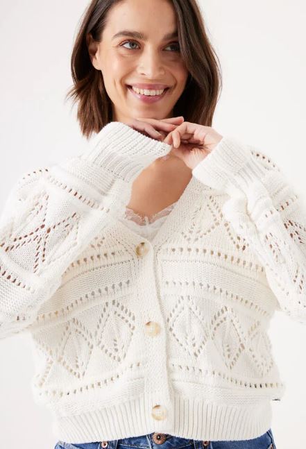 Garcia H30250_ladies cardigan-whitecap - Image 3