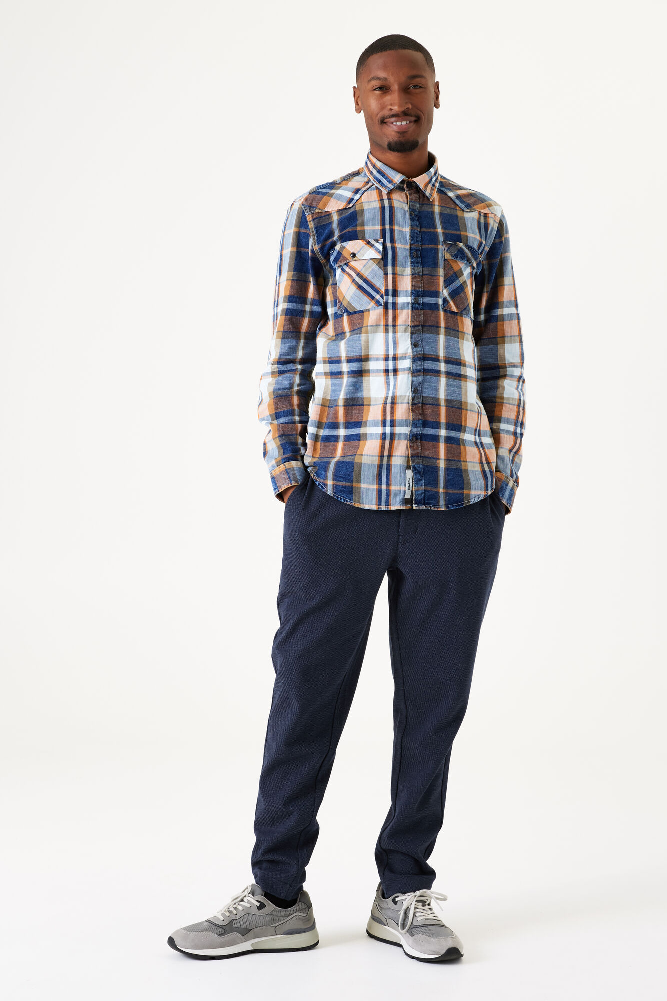 Garcia H31085_men`s shirt ls-sunset orange - Image 2