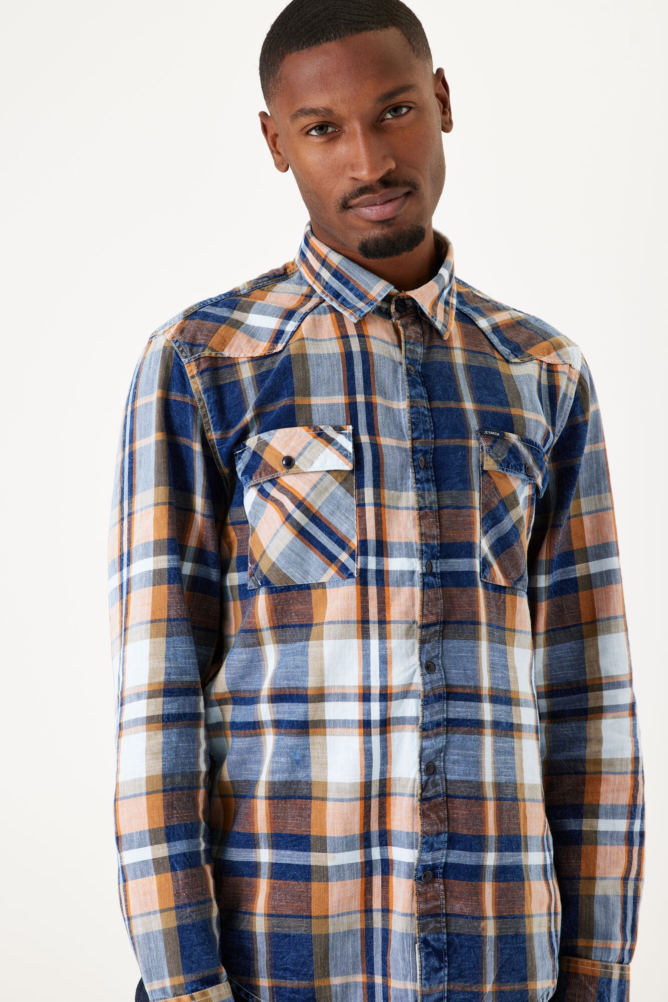 Garcia H31085_men`s shirt ls-sunset orange