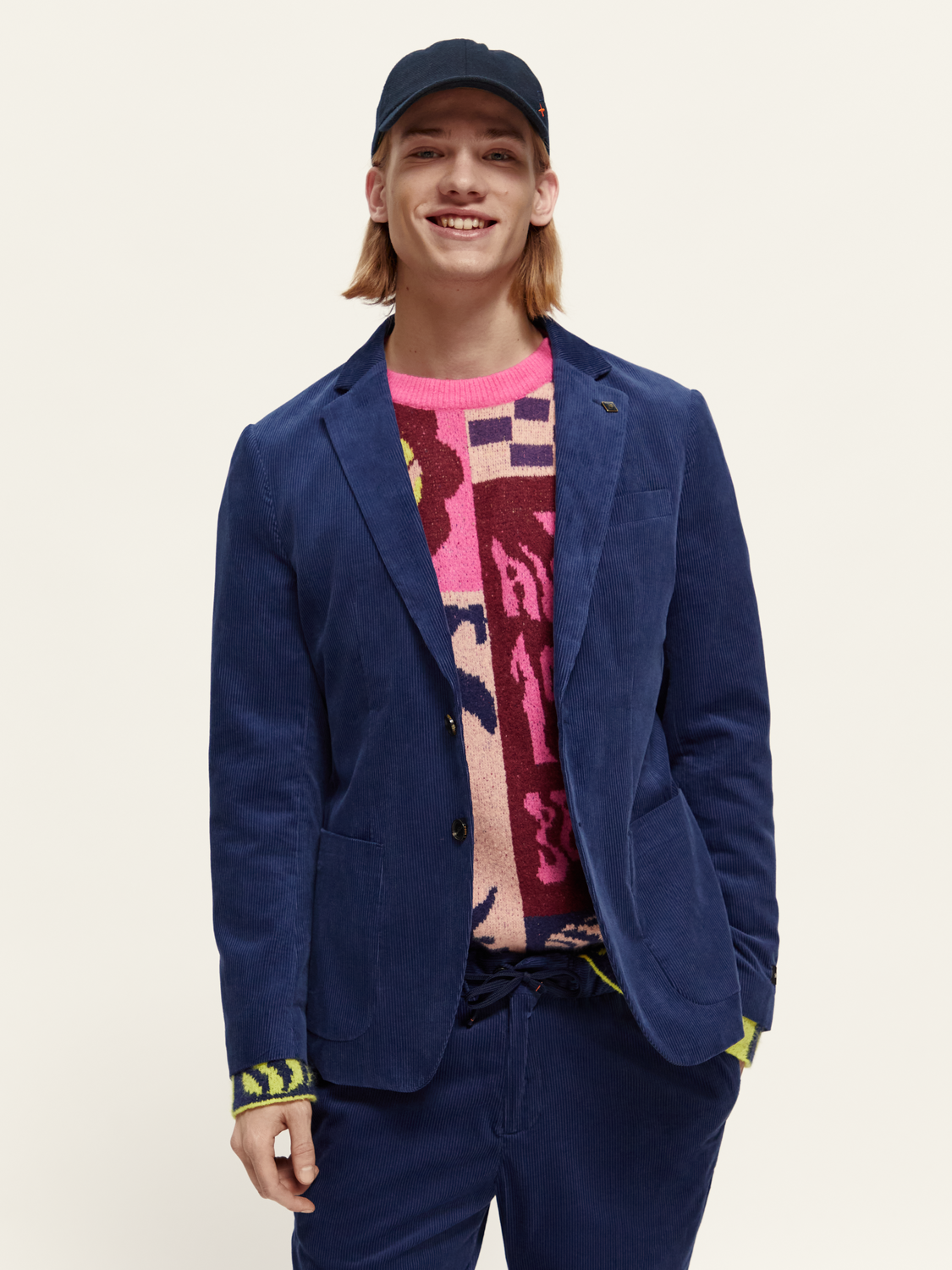 Scotch & Soda Regular fit unconstructed corduroy blazer-Denim Blue - Image 4