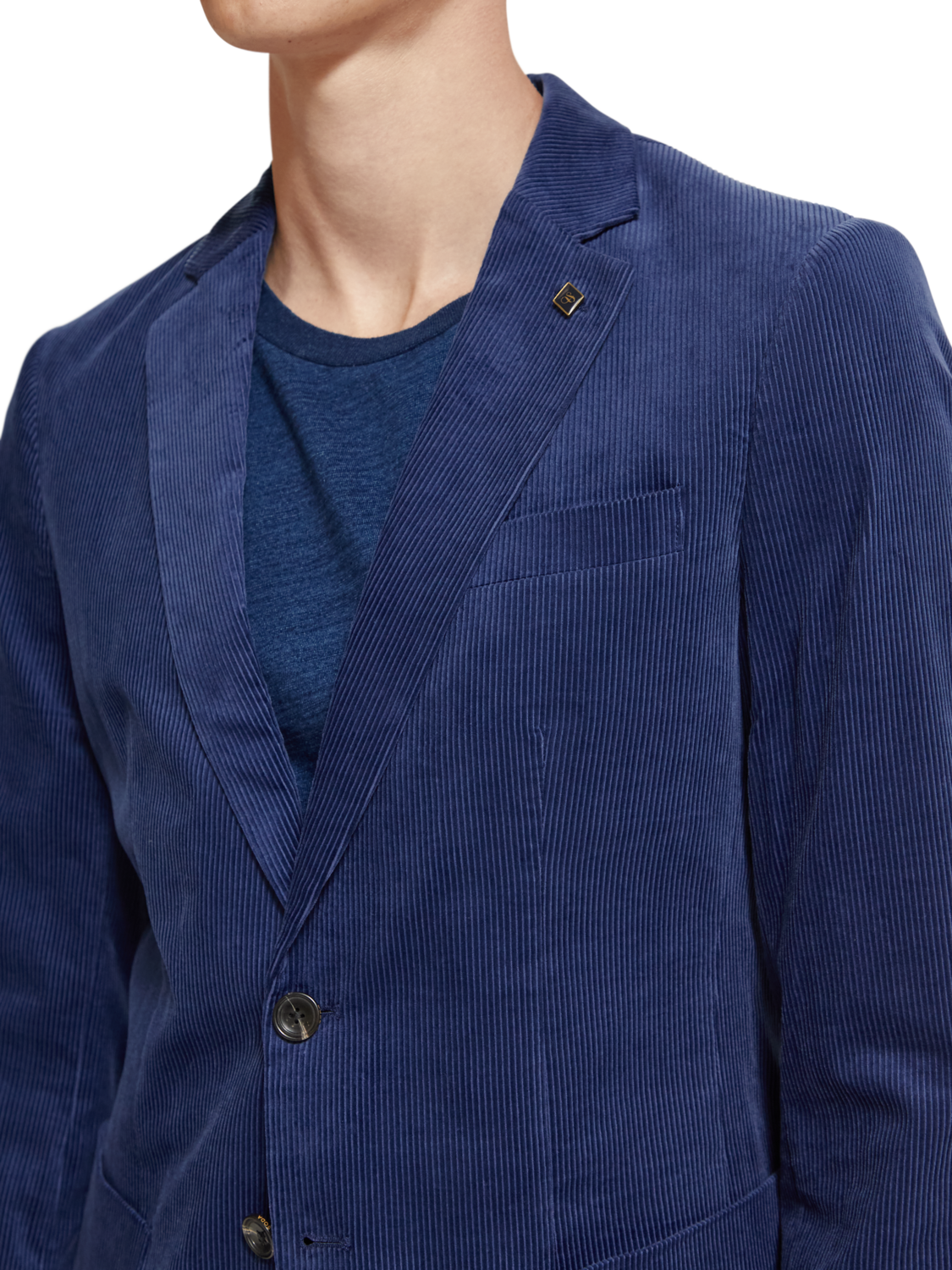Scotch & Soda Regular fit unconstructed corduroy blazer-Denim Blue - Image 5