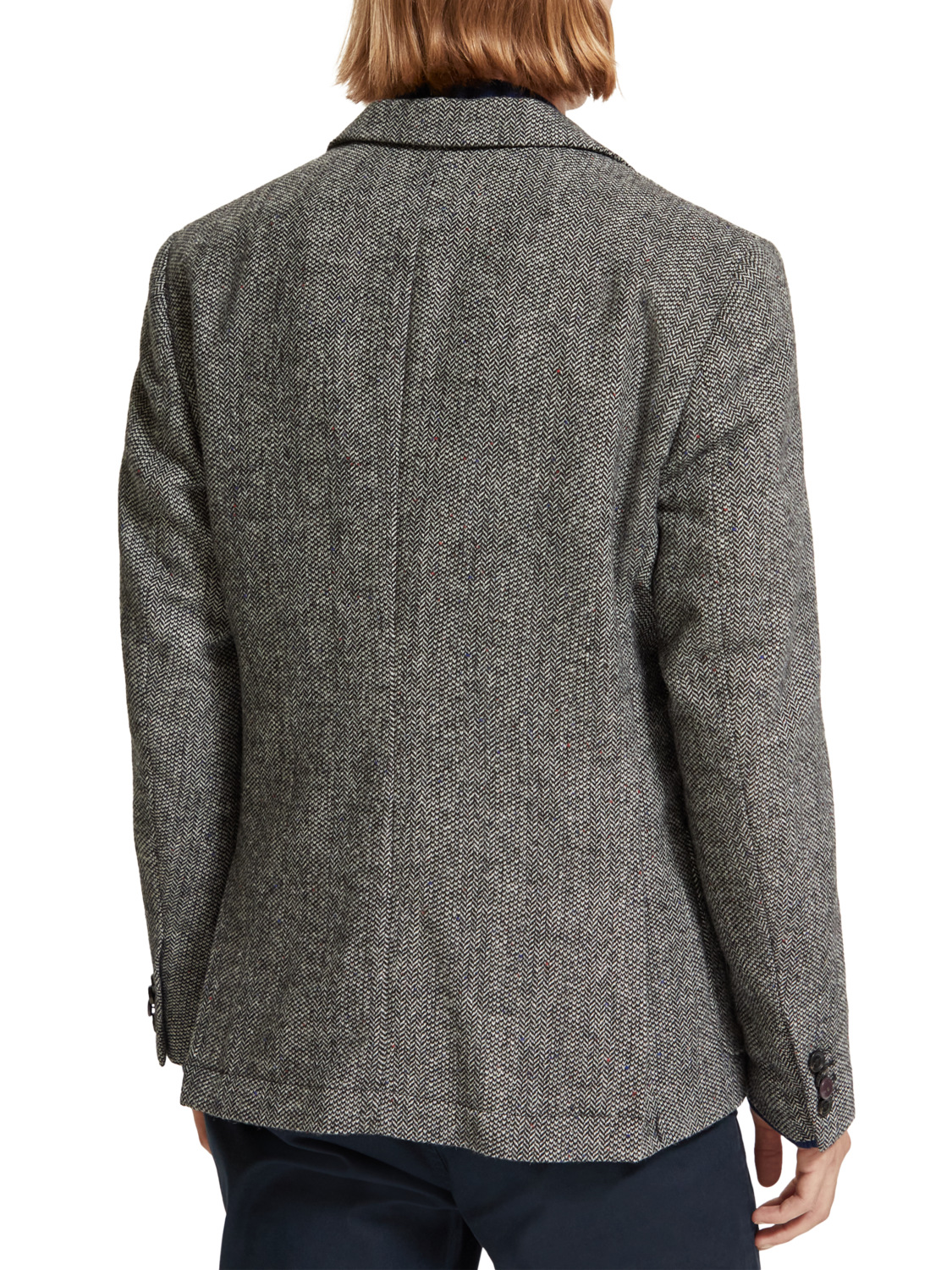 Scotch & Soda Tweed blazer In Recycled Polyester Wool blend-Herringbone Tweed - Image 2