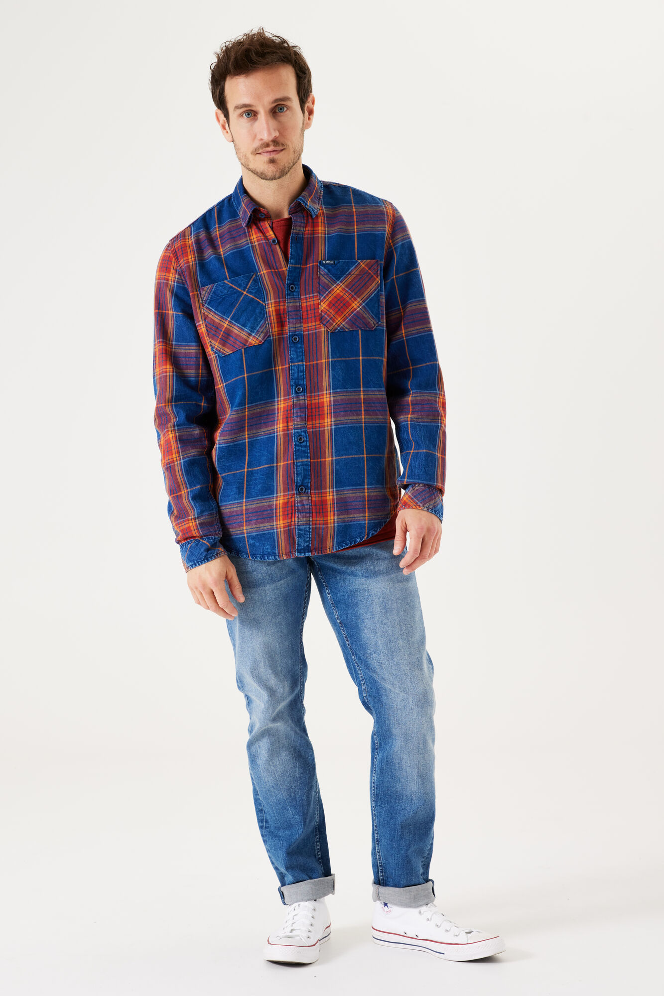 Garcia J31084_men`s shirt ls-indigo