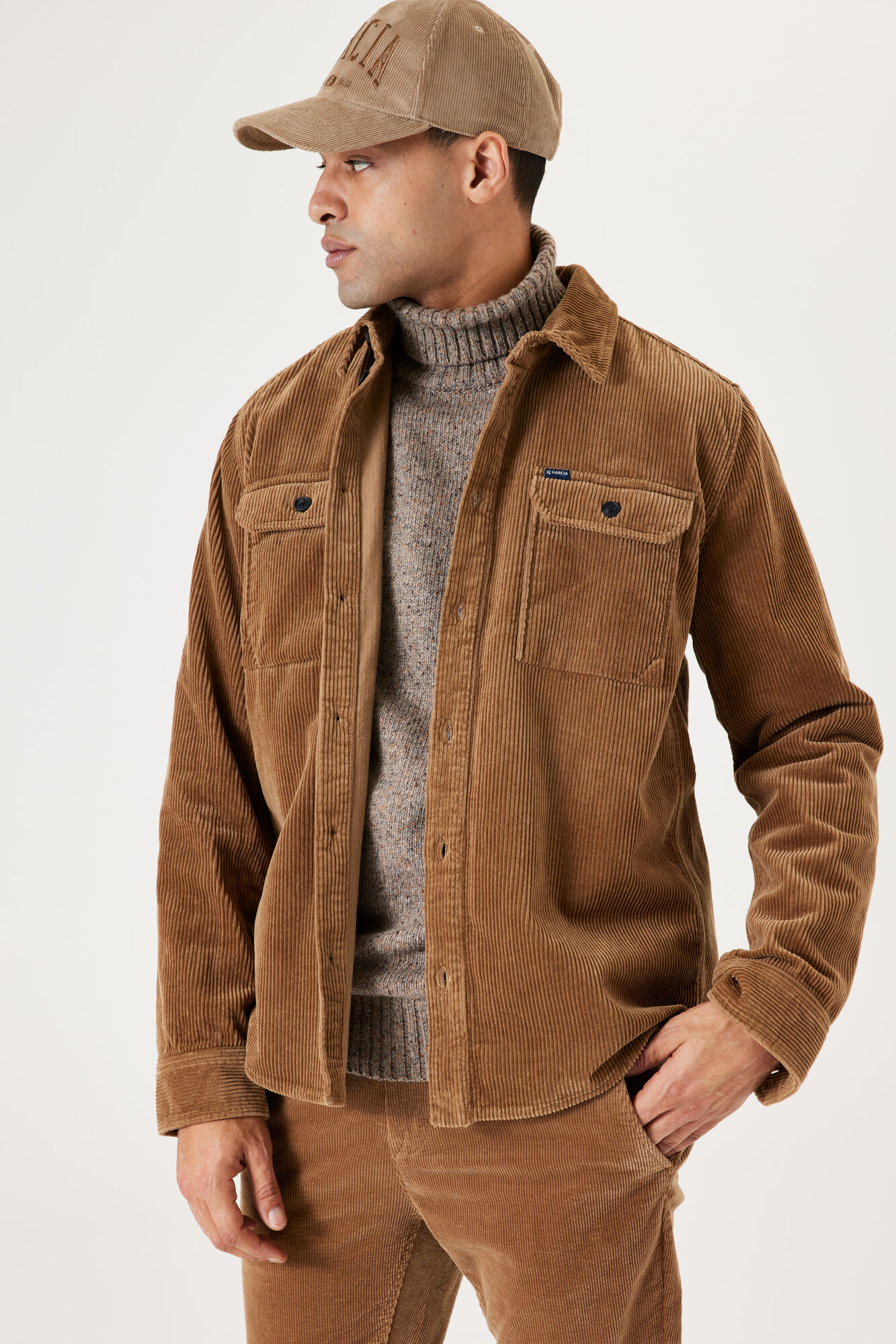 Garcia J31104_men`s overshirt-golden brown