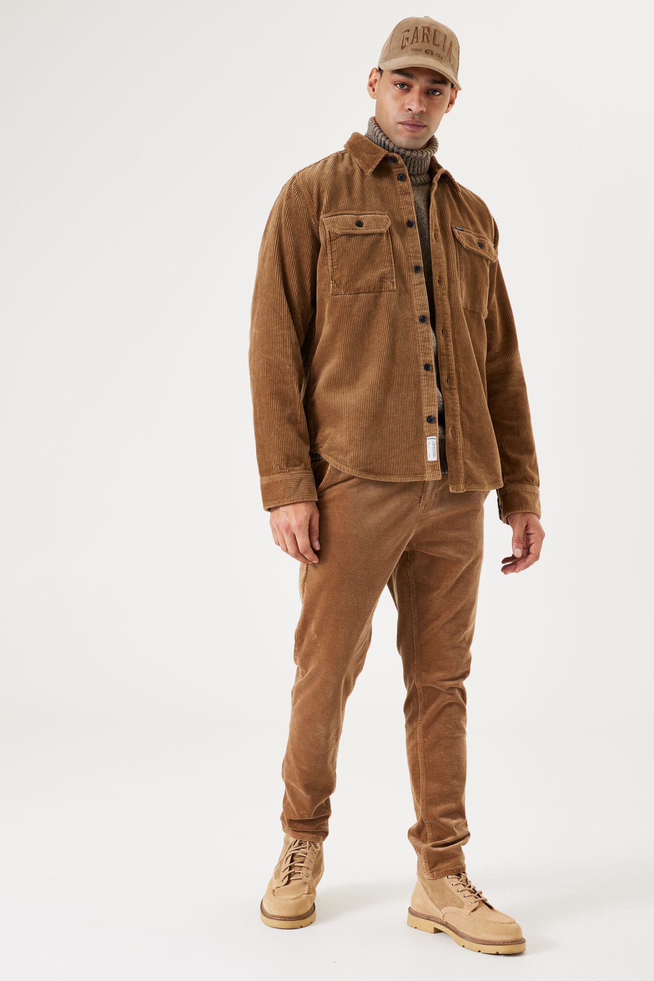 Garcia J31104_men`s overshirt-golden brown - Image 3