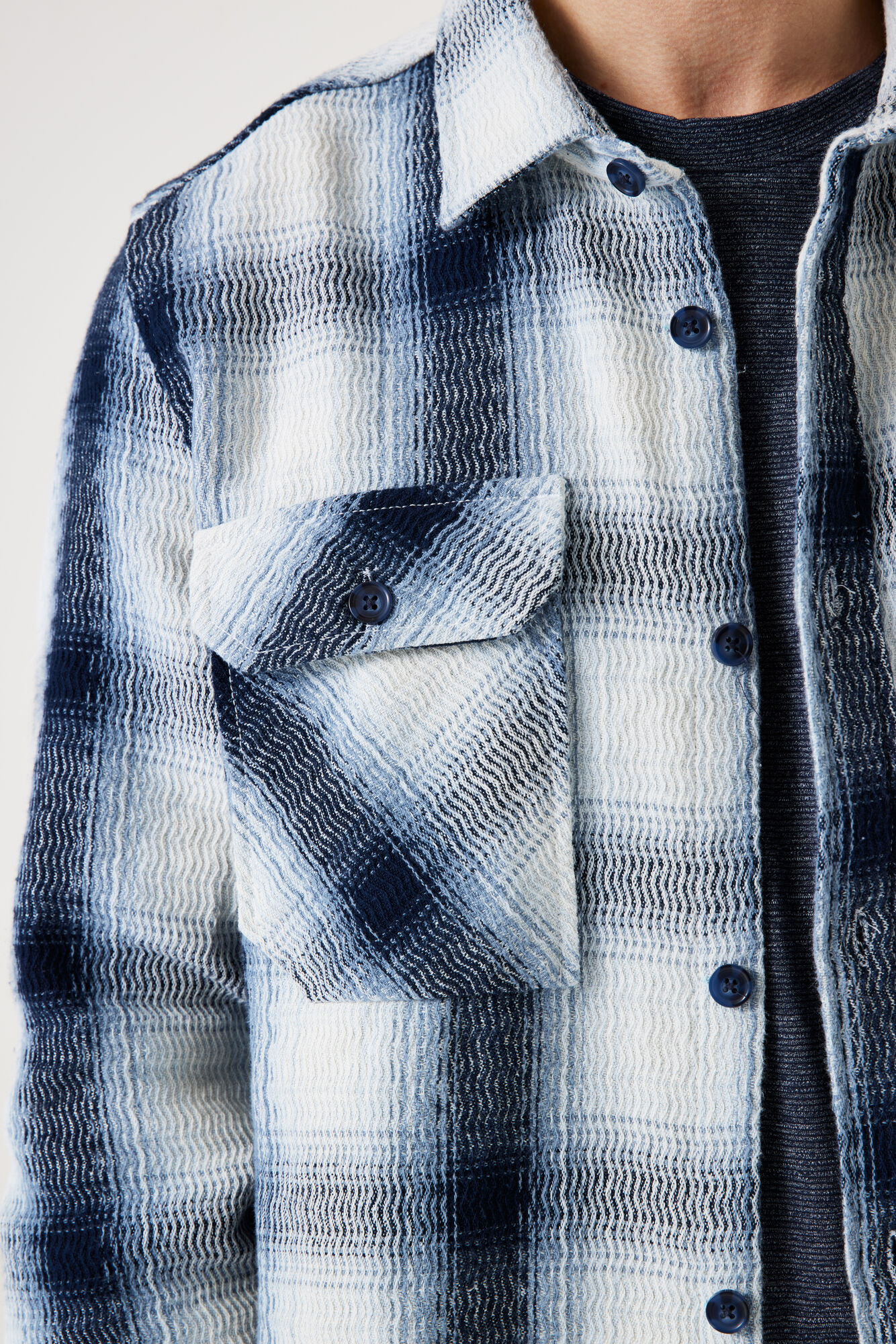 Garcia L31100_men`s overshirt-stone blue - Image 4