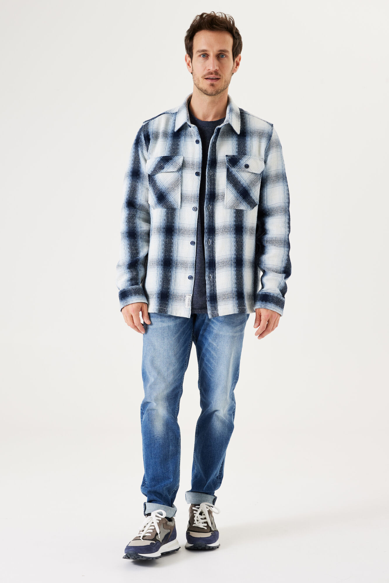 Garcia L31100_men`s overshirt-stone blue