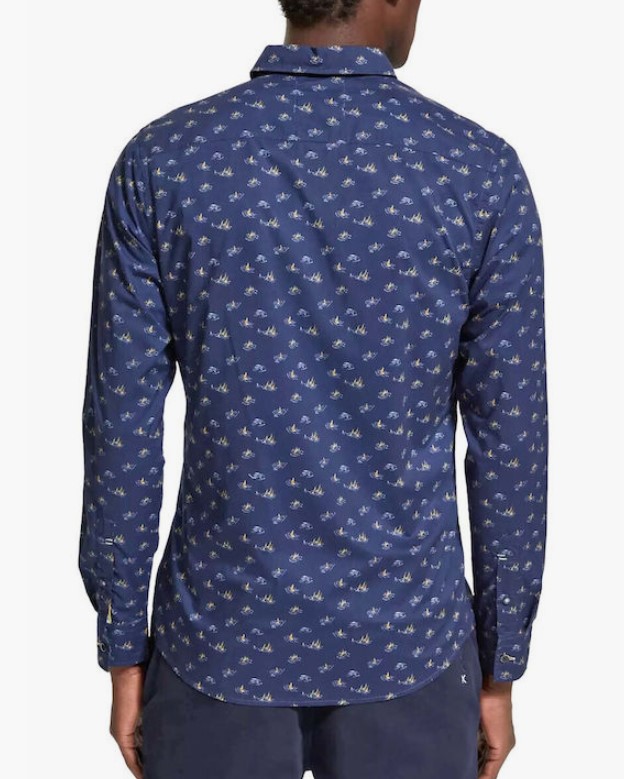 Scotch & Soda Ditsy Shirt-Navy Blue Sailboat - Image 2