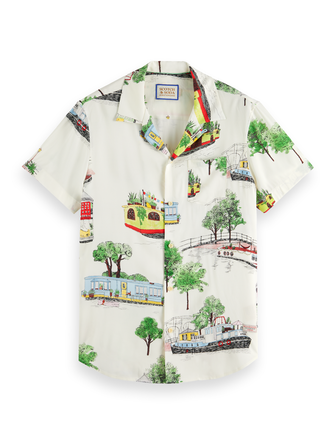 Scotch & Soda Viscose Shirt-Canal Boats