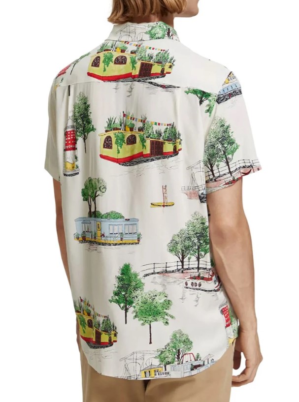 Scotch & Soda Viscose Shirt-Canal Boats - Image 4