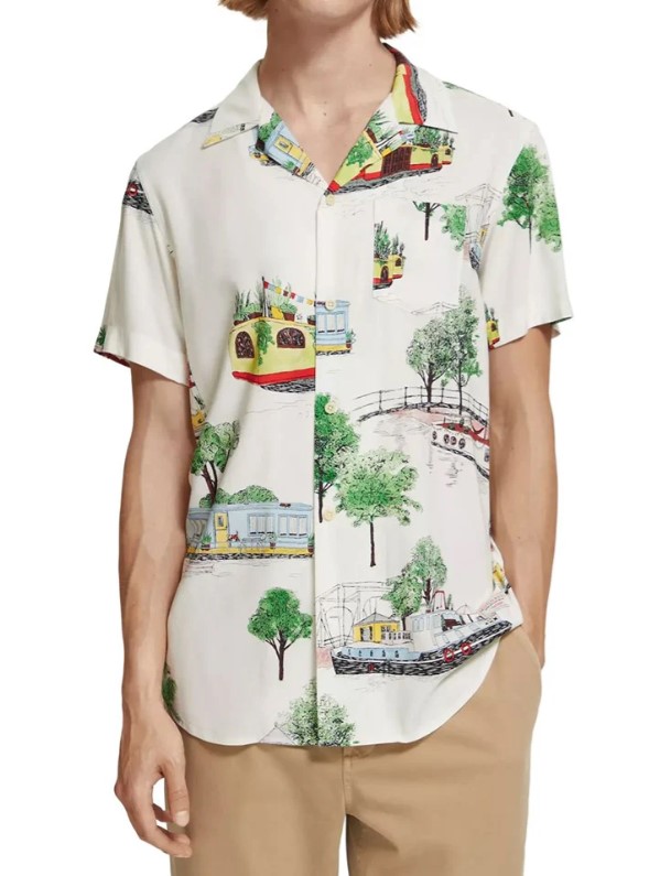 Scotch & Soda Viscose Shirt-Canal Boats - Image 3