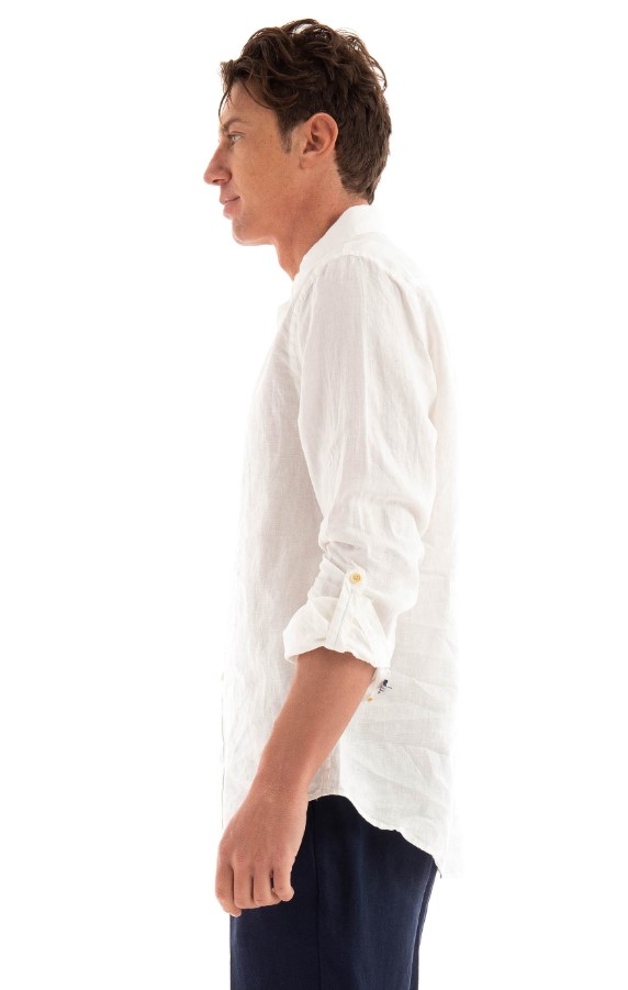 Scotch & Soda Linen Shirt-White - Image 4