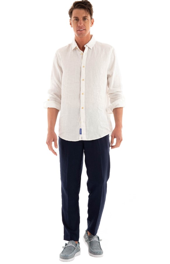 Scotch & Soda Linen Shirt-White - Image 3